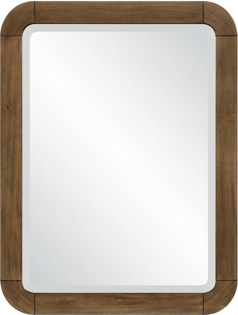 Florence 20" Brown Solid Wood Frame Mirror, 1 Piece