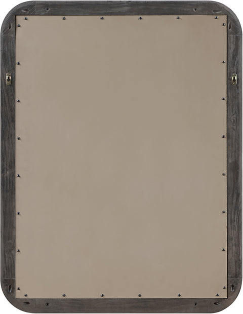 Florence 20" Brown Solid Wood Frame Mirror, 1 Piece