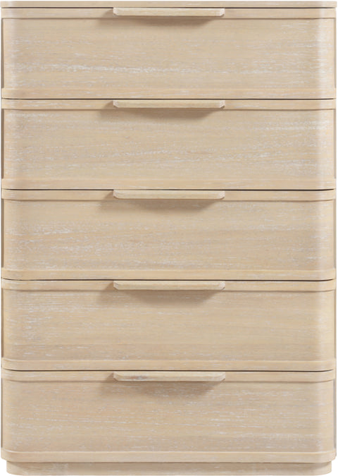 Florence Natural Oak Veneer And Solid Wood Chest, 1 Piece