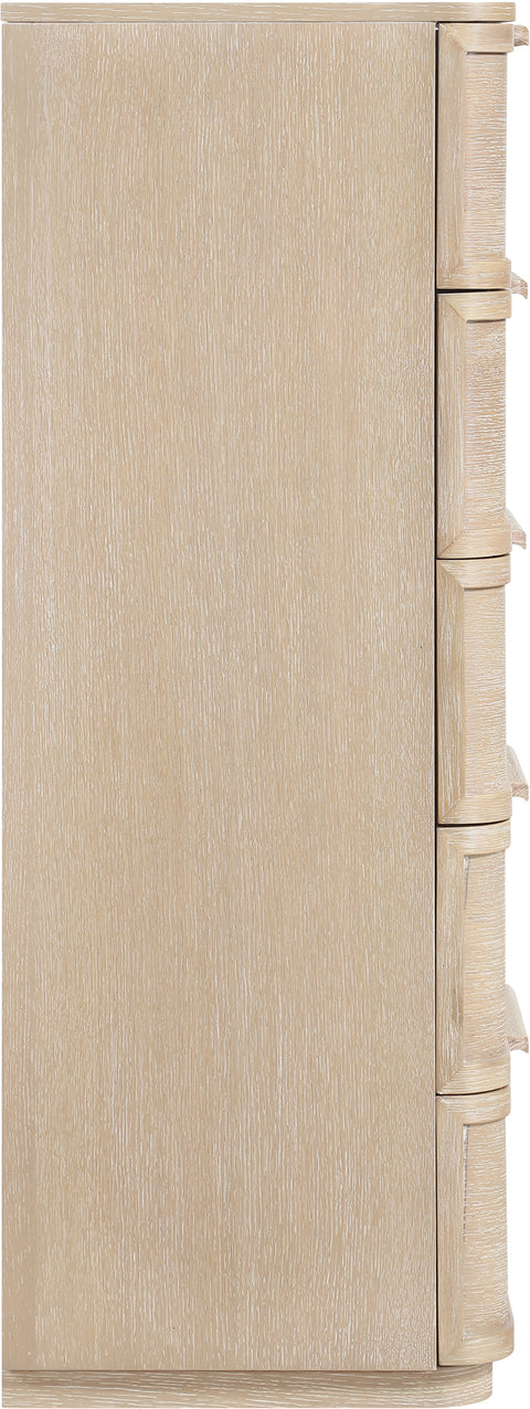 Florence Natural Oak Veneer And Solid Wood Chest, 1 Piece
