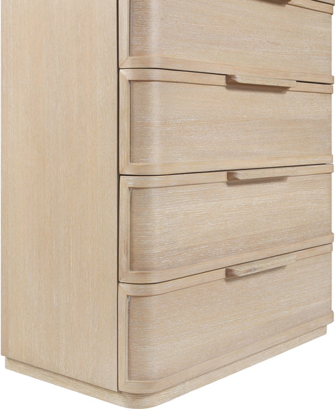 Florence Natural Oak Veneer And Solid Wood Chest, 1 Piece