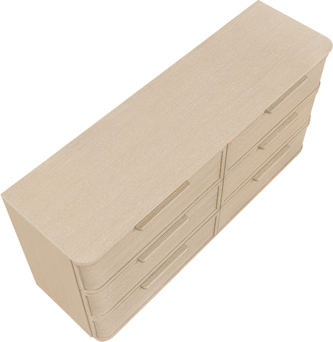 Florence Natural Oak Veneer And Solid Wood Dresser, 1 Piece