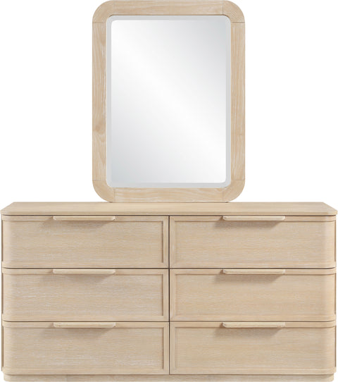 Florence 20" Natural Solid Wood Frame Mirror, 1 Piece