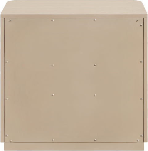 Florence 26" Natural Oak Veneer And Solid Wood Nightstand, 1 Piece