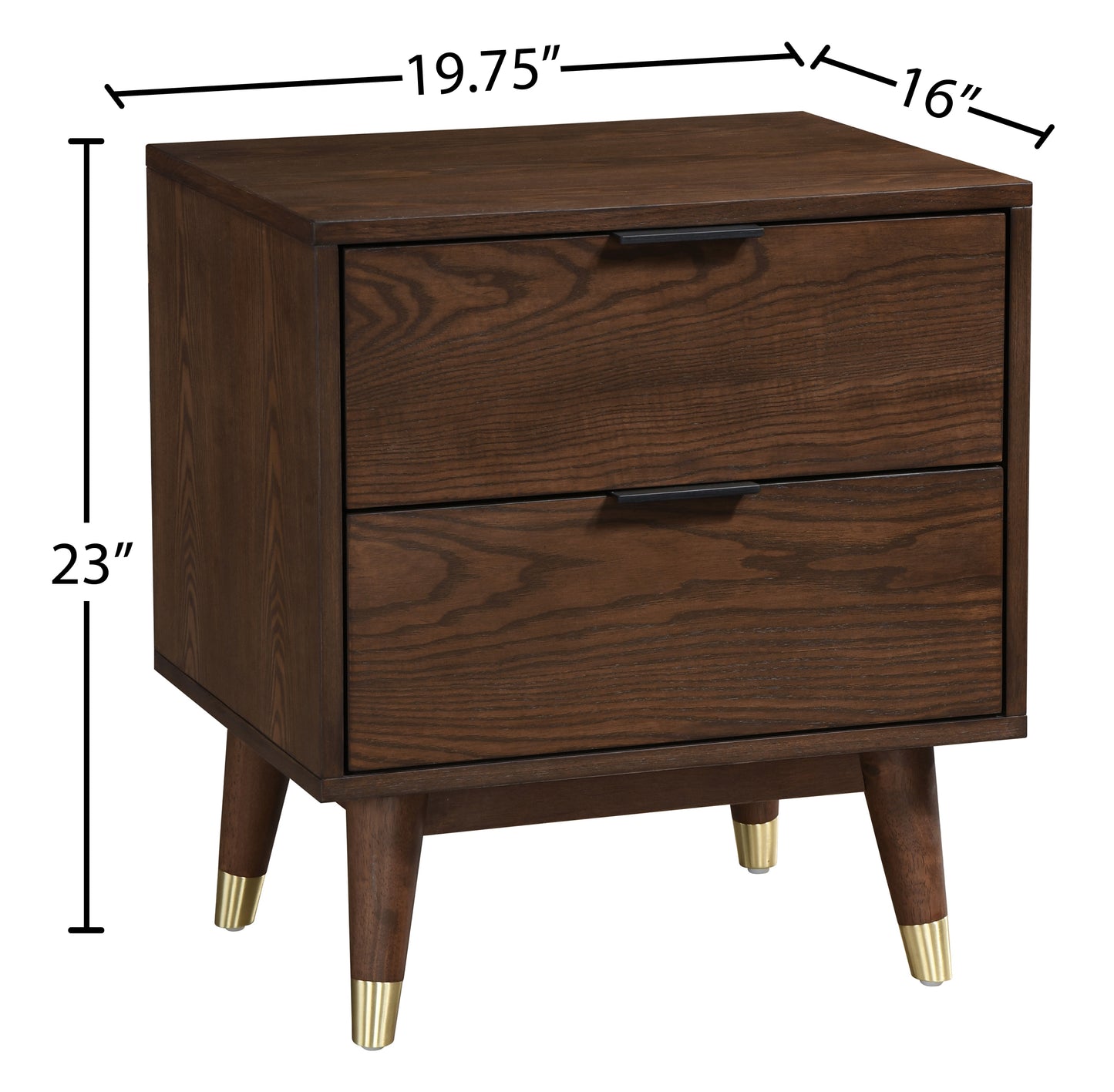 principessa walnut night stand ns