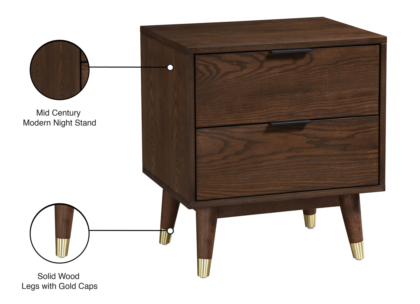 principessa walnut night stand ns