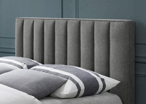 Noelle Grey Linen Textured Fabric Upholstered Queen Bed, 1 Piece (Style 2) (Style 2)