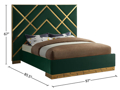 Gia Green Velvet King Bed K