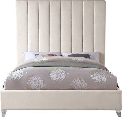 Bowen Cream Velvet Full Bed F