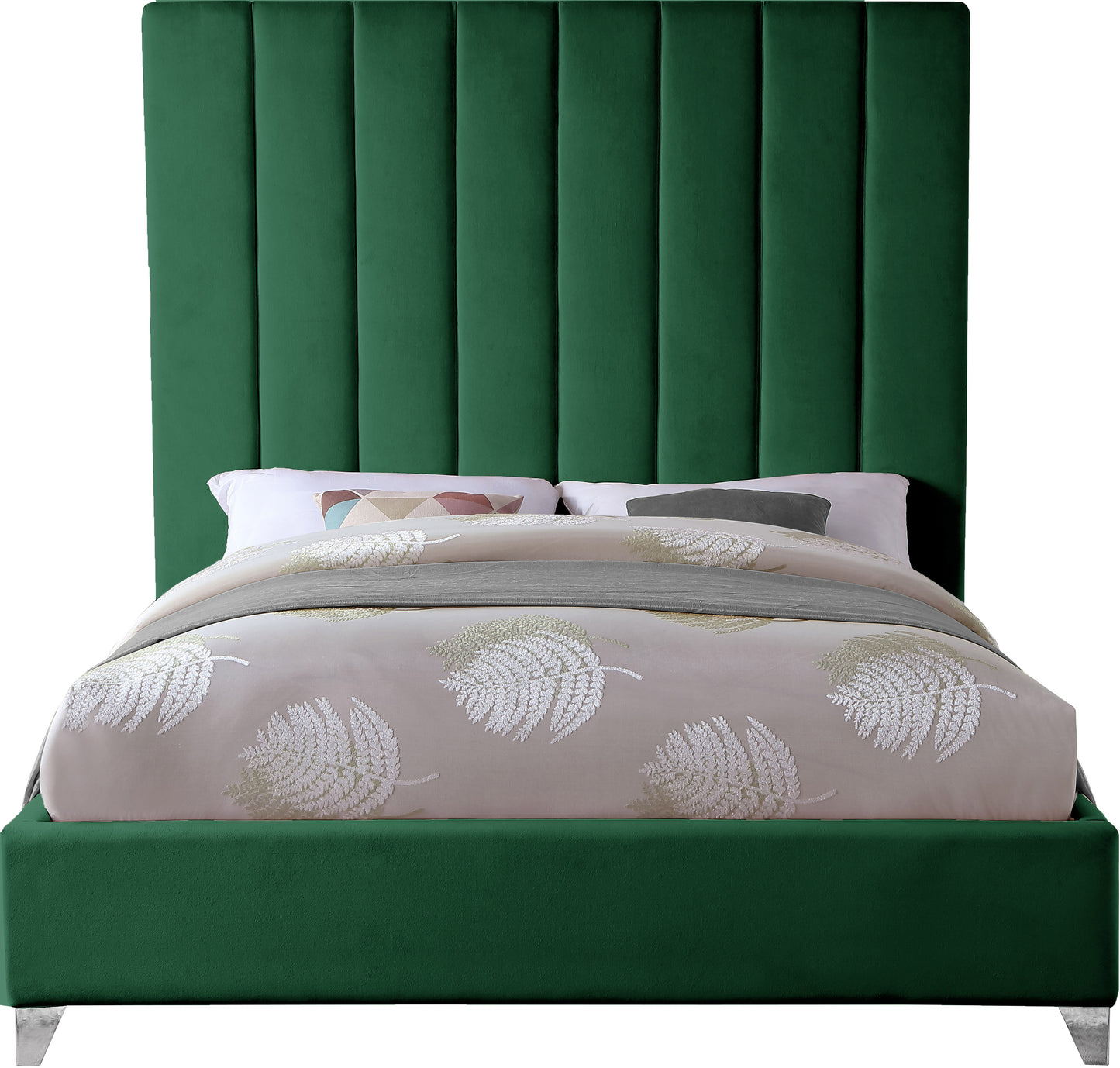 bowen green velvet queen bed q