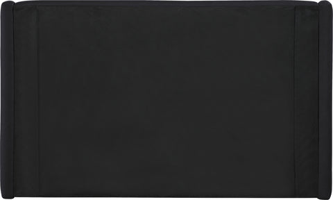 Talia Black Vegan Leather Upholstered King Bed, 1 Piece