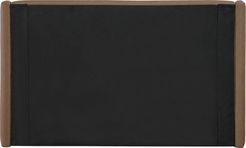 Talia Brown Vegan Leather Upholstered Full Bed, 1 Piece
