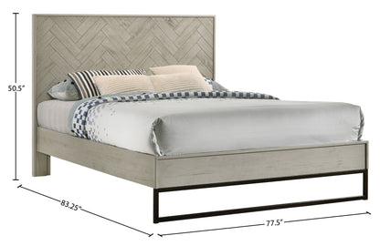 Banquet Grey Stone King Bed (3 Boxes) K