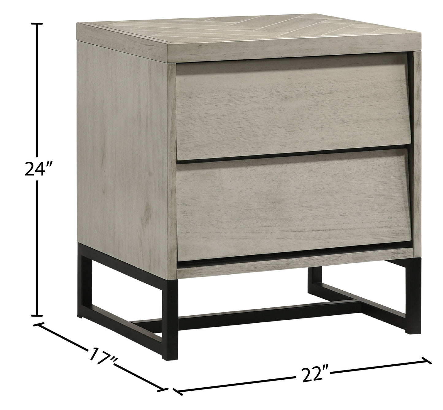 banquet grey stone night stand ns