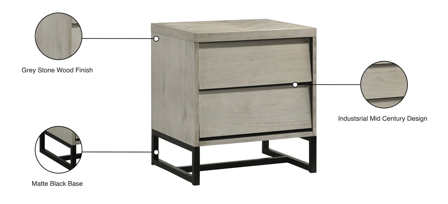 banquet grey stone night stand ns