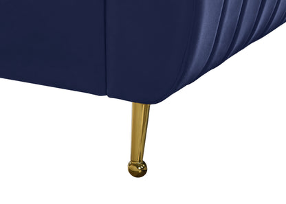 Arc Navy Velvet Full Bed (3 Boxes) F