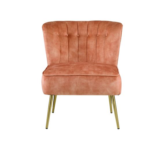 noci accent chair, burnt orange velvet