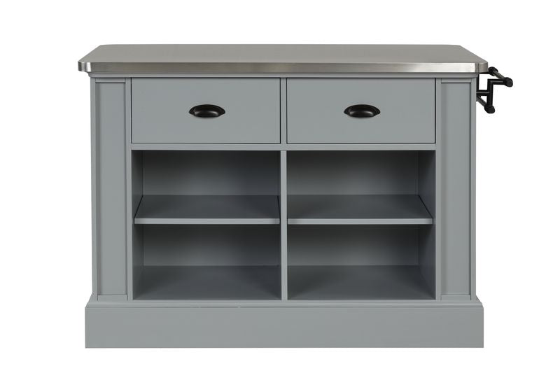 nurmive kitchen island, gray finish