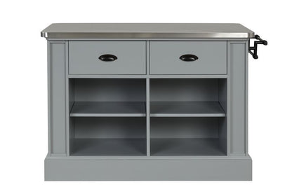 Nurmive Kitchen Island, Gray Finish