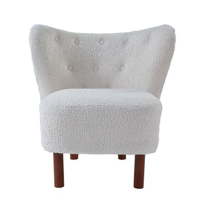 Oblis Accent Chair, White Teddy Sherpa