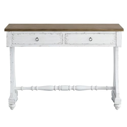 Olean Console Table, Antique White Finish