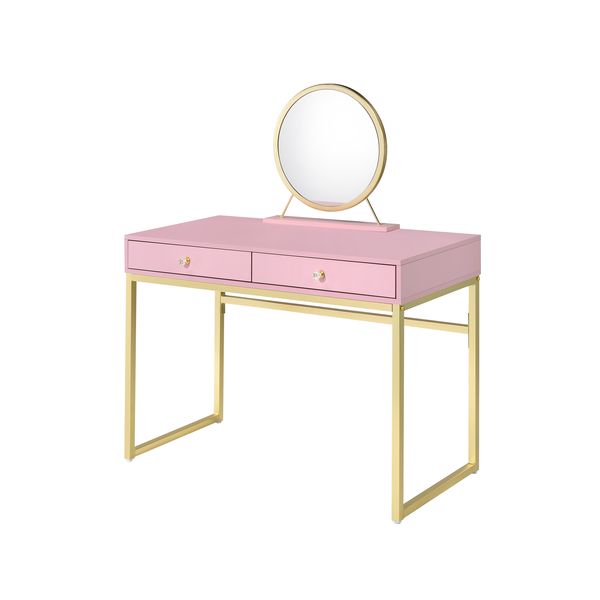 vanity desk w/mirror & jewelry tray