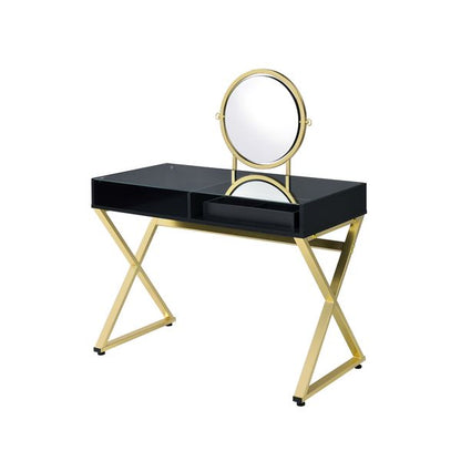 VANITY DESK W/MIRROR & JEWELRY TRAY