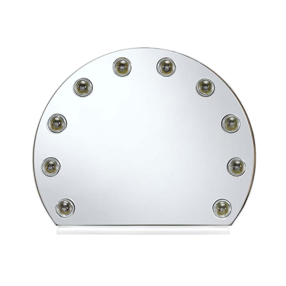 pagan accent mirror, white finish