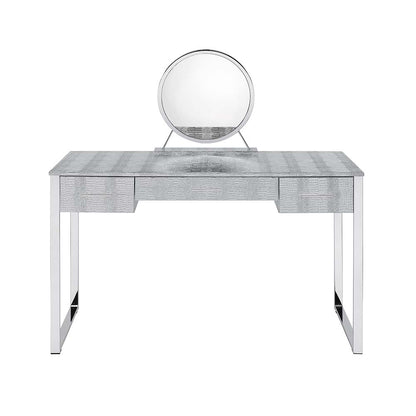 Paitalyi Vanity Set W/Usb, Antique White & Chrome Finish