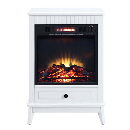 Palton Fireplace, White Finish