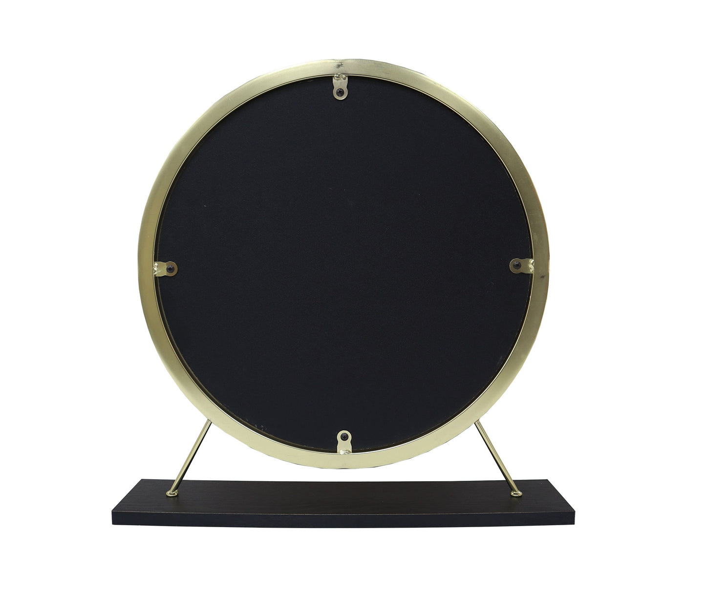 panos vanity mirror & stool, faux fur, mirror, black & brass finish