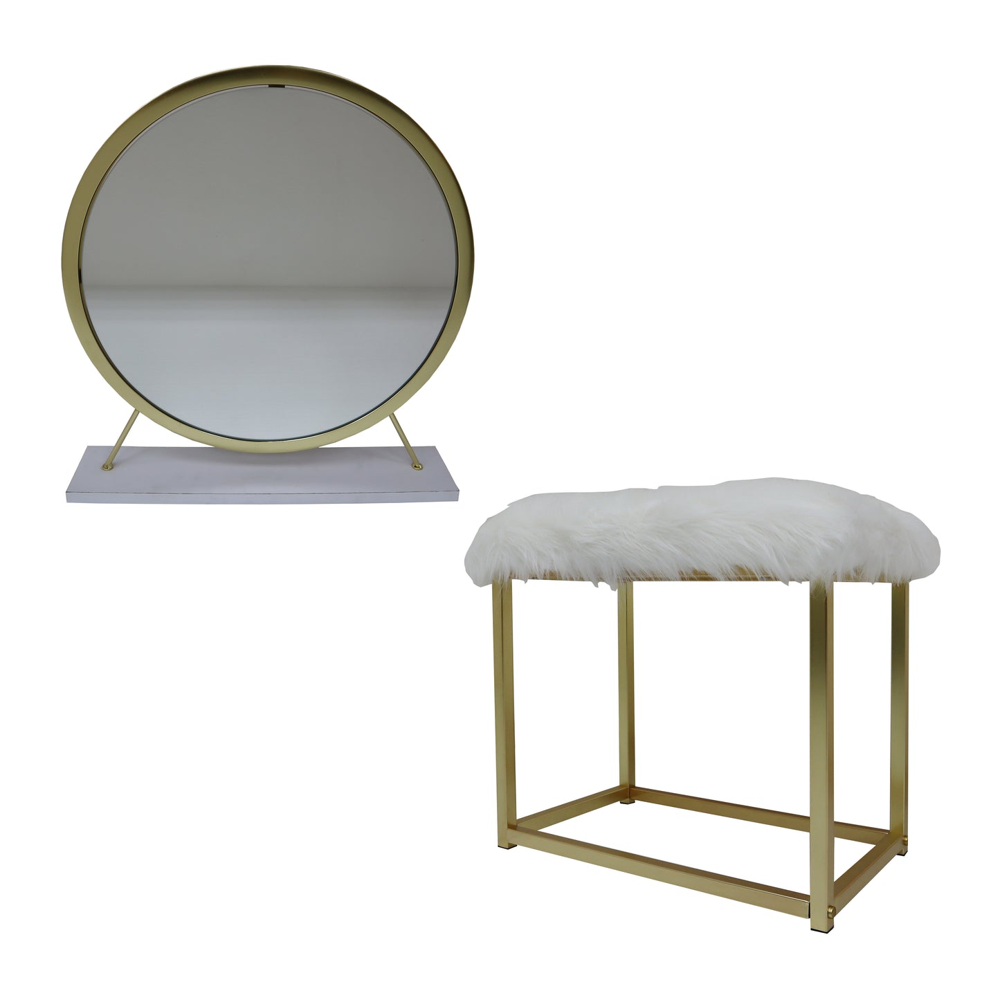 vanity mirror & stool