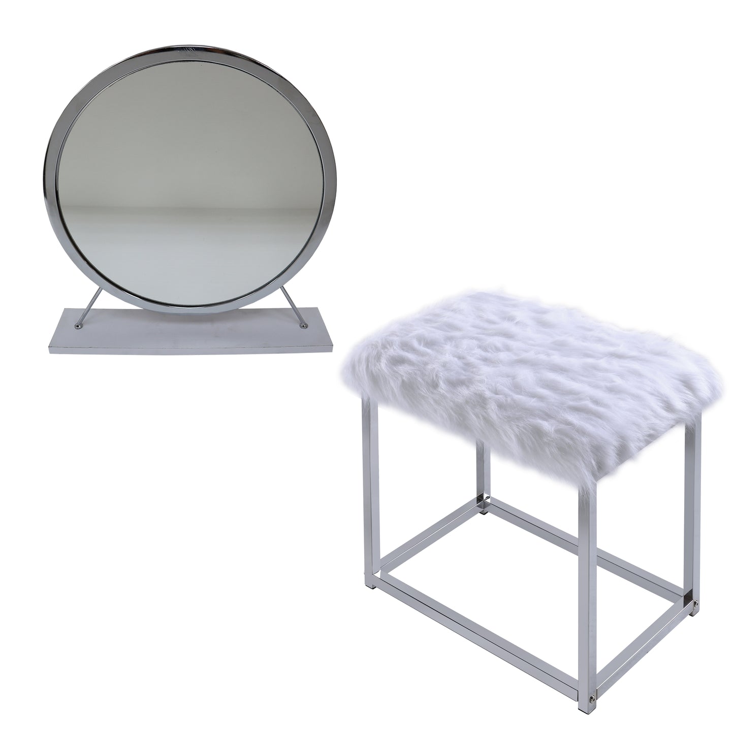 vanity mirror & stool