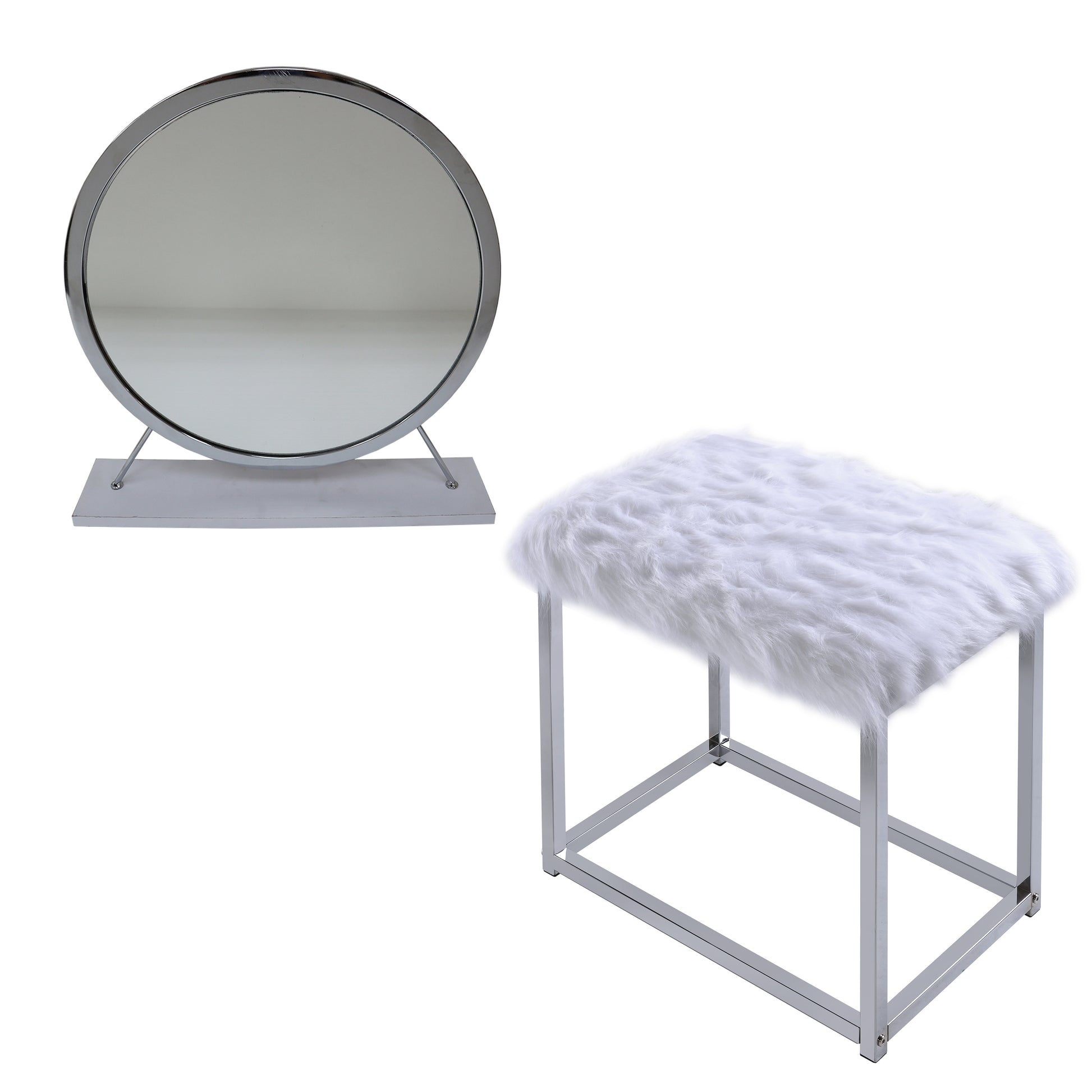 VANITY MIRROR & STOOL