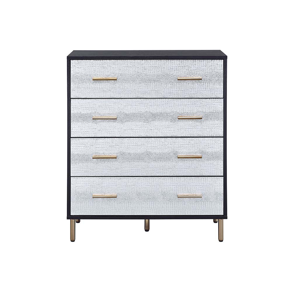 paitalyi chest, black, silver & gold finish