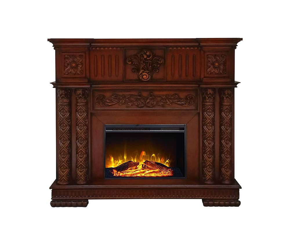 altmar fireplace, cherry finish