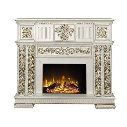 Altmar Fireplace, Antique Pearl Finish