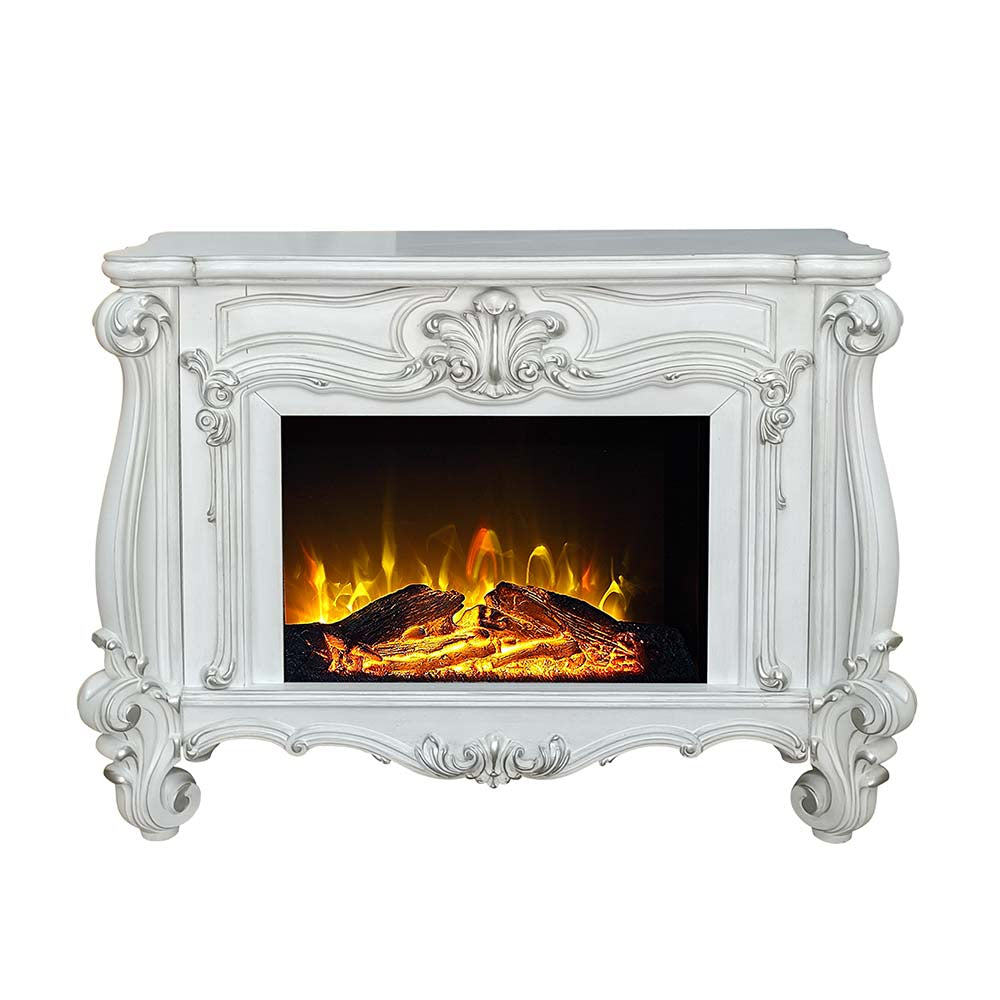 alianza fireplace, bone white finish