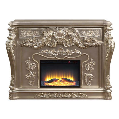 Pavan Fireplace, Antique Silver Finish