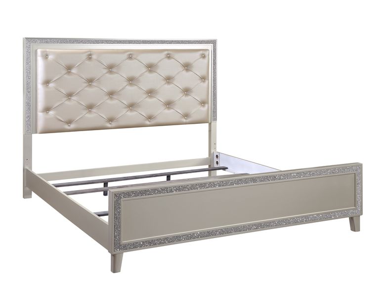 queen bed w/led