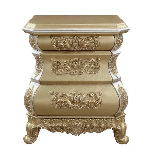 raine nightstand, gold finish