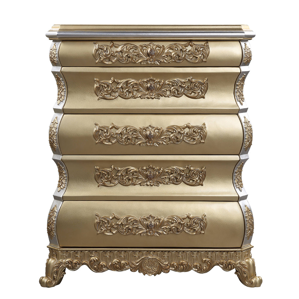 raine chest, gold finish