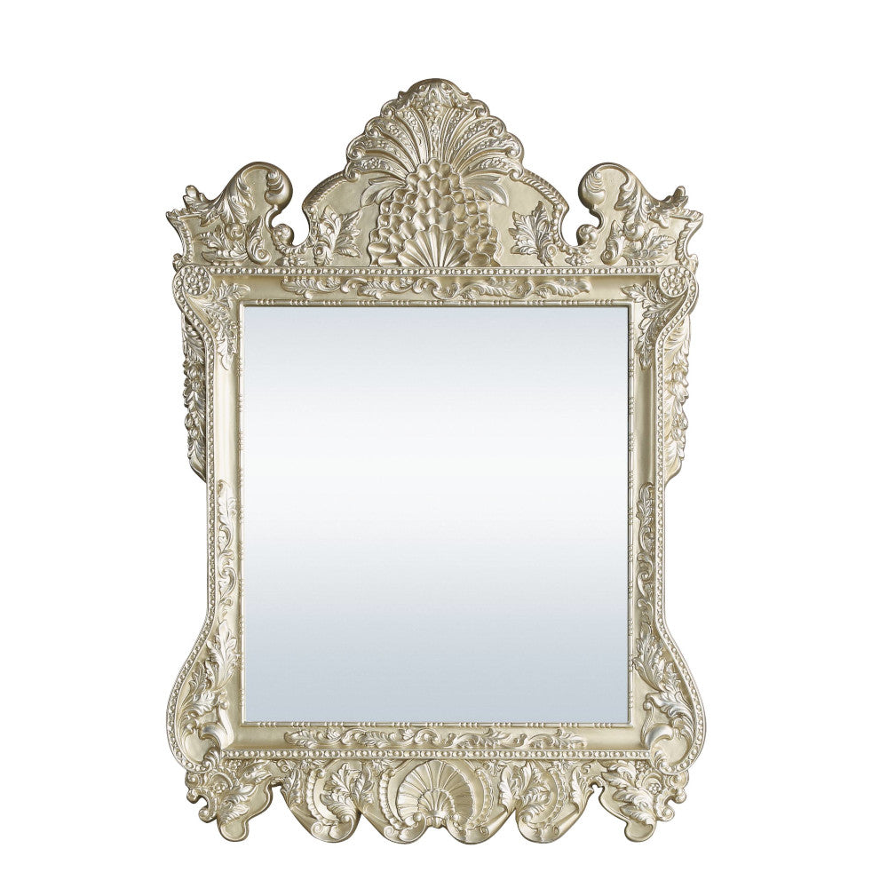 raini mirror, champagne silver finish