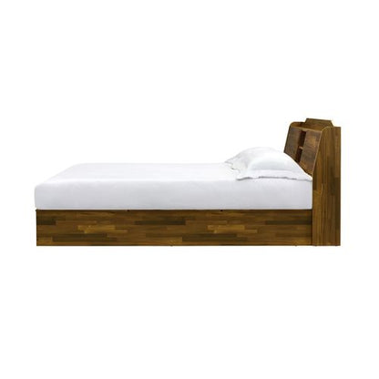 Otrac Queen Bed W/Storage, Walnut Finish