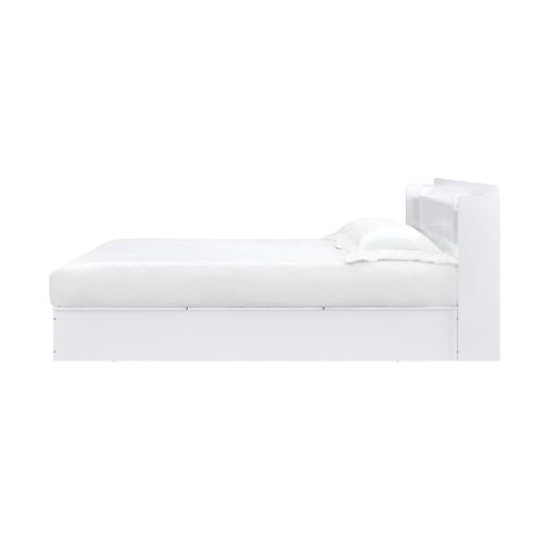 ottesen queen bed w/storage, white finish