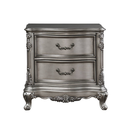 Daveigh Nightstand, Antique Platinum Finish