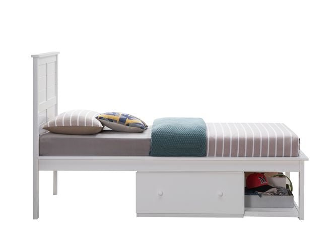 raquan twin bed, white finish