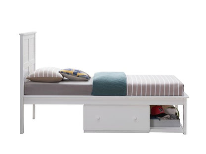 Raquan Twin Bed, White Finish