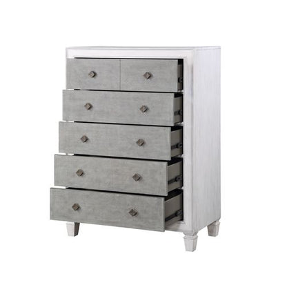 Rashard Chest, Rustic Gray & Weathered White Finish