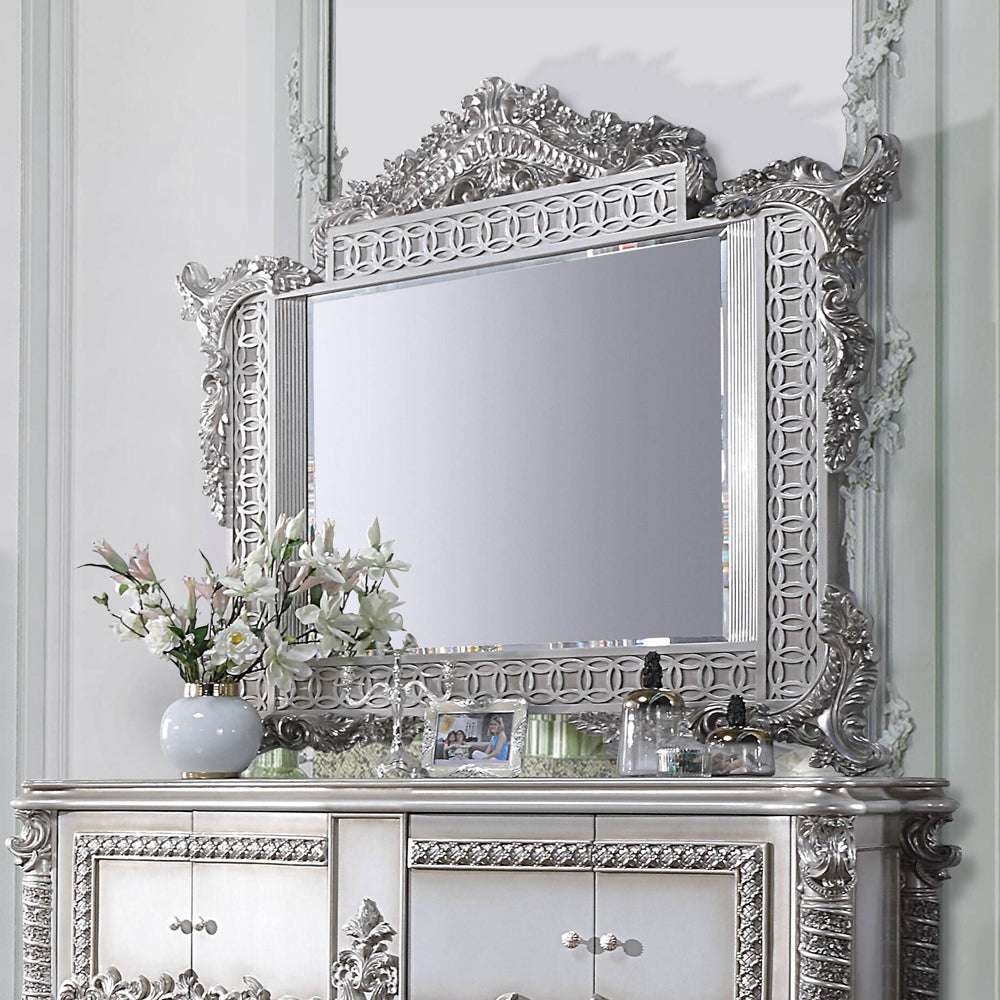 rashawn mirror, antique platinum finish